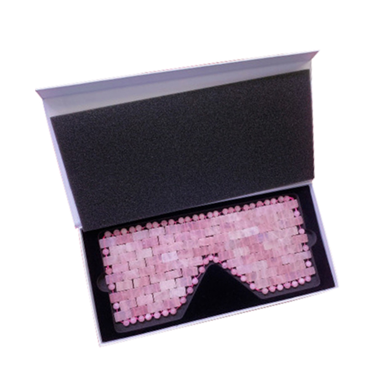Rose Quartz Jade Eye Mask Amethyst Eye Massager Natural Stone Face Massager Aventurine Sleep Mask Relaxation Healthcare Gift