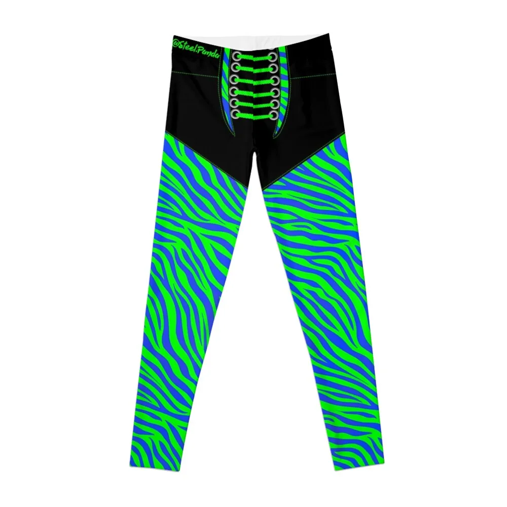 Green and Blue zFusion heavy metal pants Leggings Legging sport active wear Female legging pants gym pants Womens Leggings