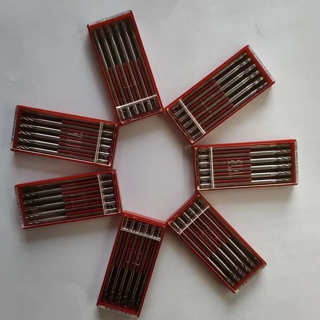 High-speed Cutting Ungsten Steel Drill Bite Dental Machine Grinding Polishing Spherical Inverted Cone Carving  Drill High Peak