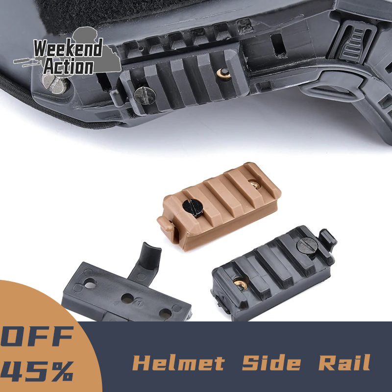 Fast Helmet Side Rail Adapter Picatinny Guide Tactical Airsoft Accessories 20mm Pic Flashlight Weapon Scout Light Mount