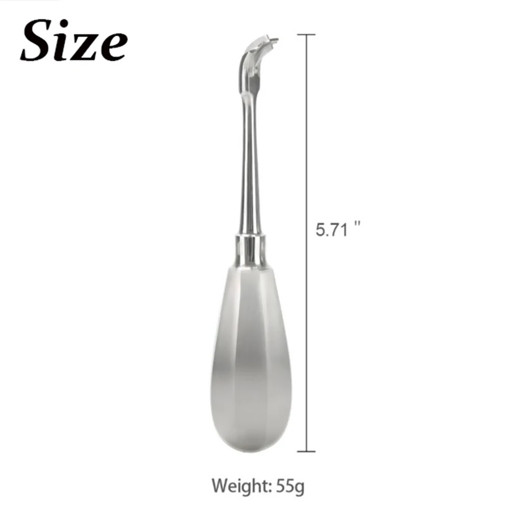 Stainless Steel Dental Crown Spreader Drill Restoration Forcep Metal Handle Non-Slip Root Elevator Cross Broken