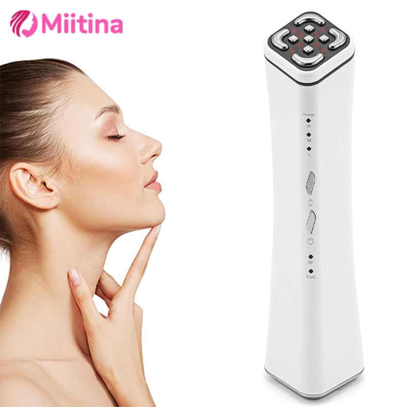 Facial High Frequency Beauty Device EMS Lift Firming Fine Lines Anti-aging Freezing Age Skin Rejuvenation Care Instrument Gift