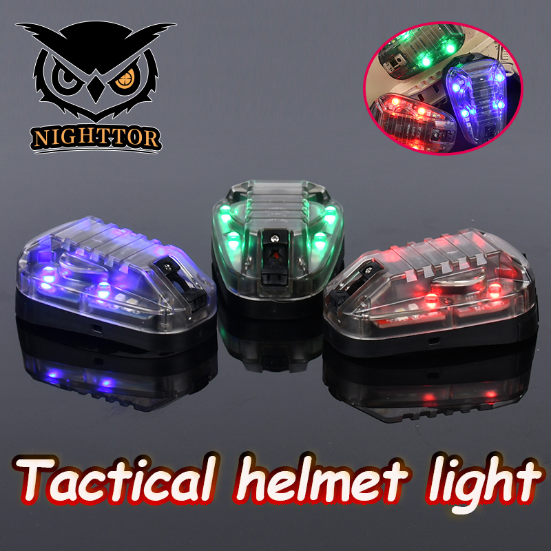 WADSN STAR 6 GEN3 Airsoft Waterproof Fast Helmet Light Red Green Blue IR Strobe Light Outdoor Survival Safety Signal Flash Lamp