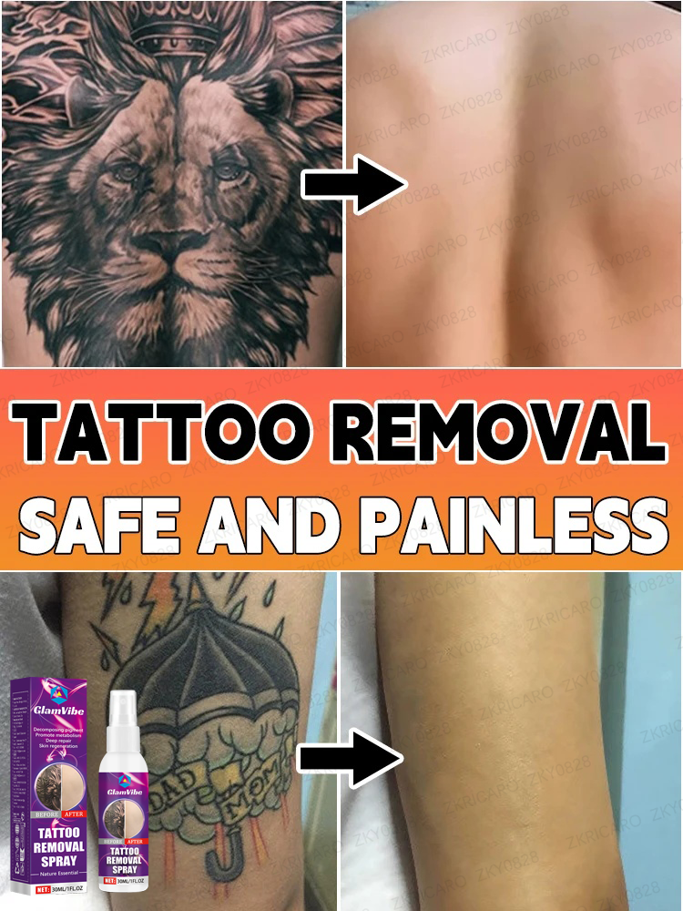 Tattoo removal spray