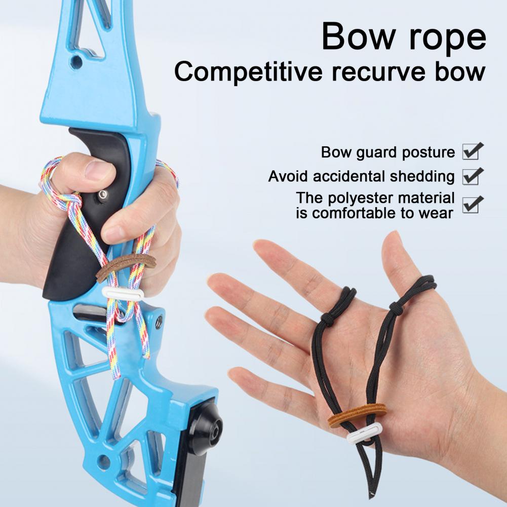 Archery Bow Sling Archery Bow Accessory Durable Archery Finger Sling with Adjustable Elastic Strap for Secure Bow Accessory Wear