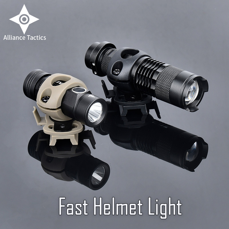 WADSN Fast Helmet Light Tactical Flashlight AIrsoft Strobe Constant Moment Helmet Lamp With White Scout Light