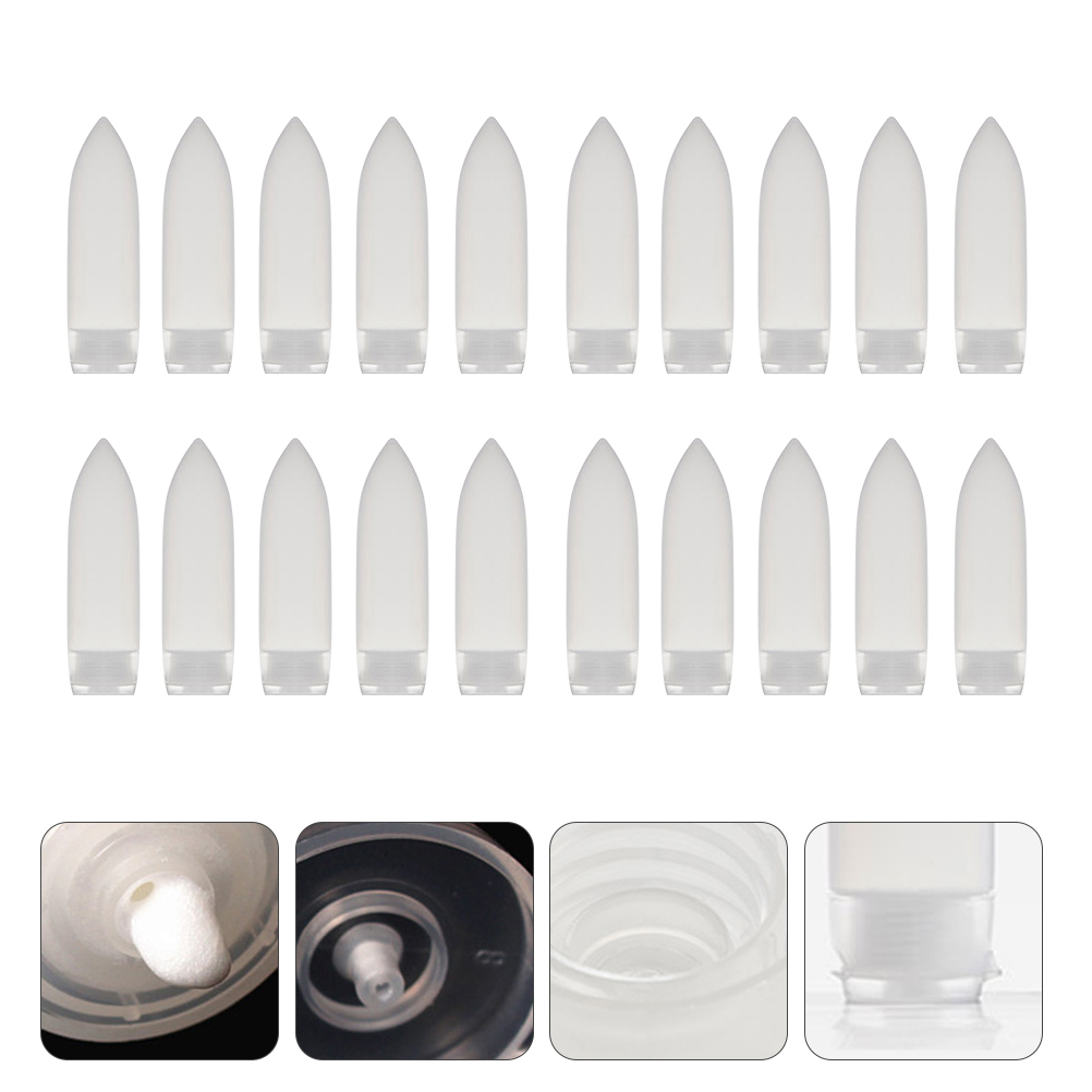 20pcs Travel Bottles Reusable Plastic Shampoo Gel Lotion Leak Proof Squeezable Lightweight Eco Friendly Storage Tubes