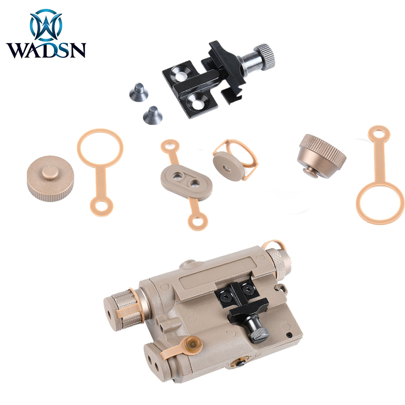 Wadsn Tactical PEQ-15 LA-5C Red Dot Laser Battery Cover Hunting Light Rubber Filter Picatinny Rail Mount Base Accessories