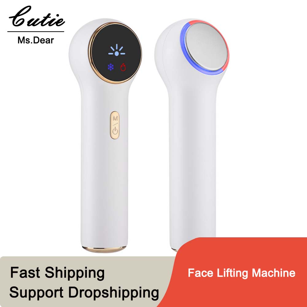 Portable Face Massager Face Lifting Machine Skin Care Photon Therapy Hot and Cold Compress Shrink Pores Anti Wrinkle Beauty Tool