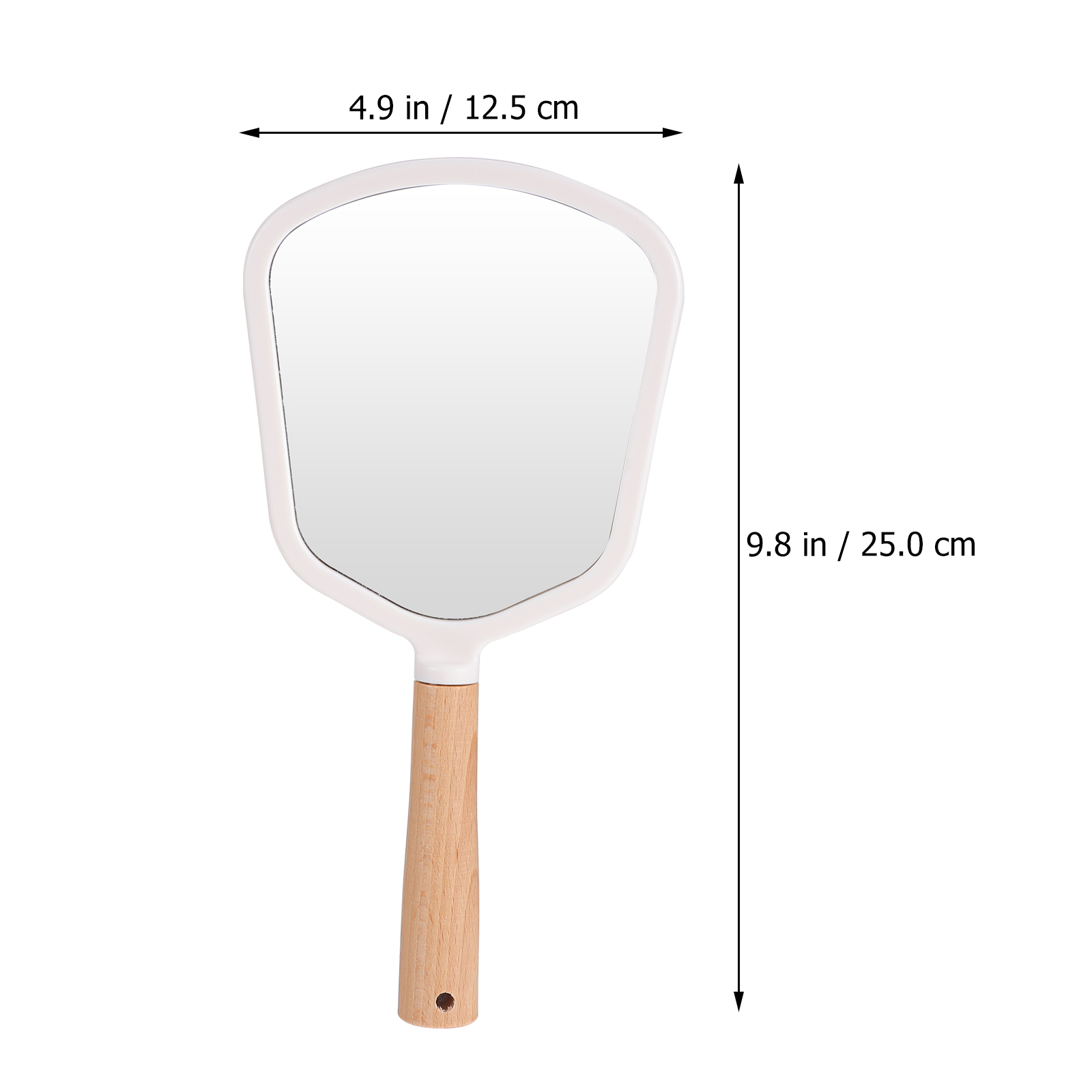 Makeup Mirror H held Professional Ergonomic Beech Wood H Lightweight Portable Vanity for Women Artists Gift High Definition