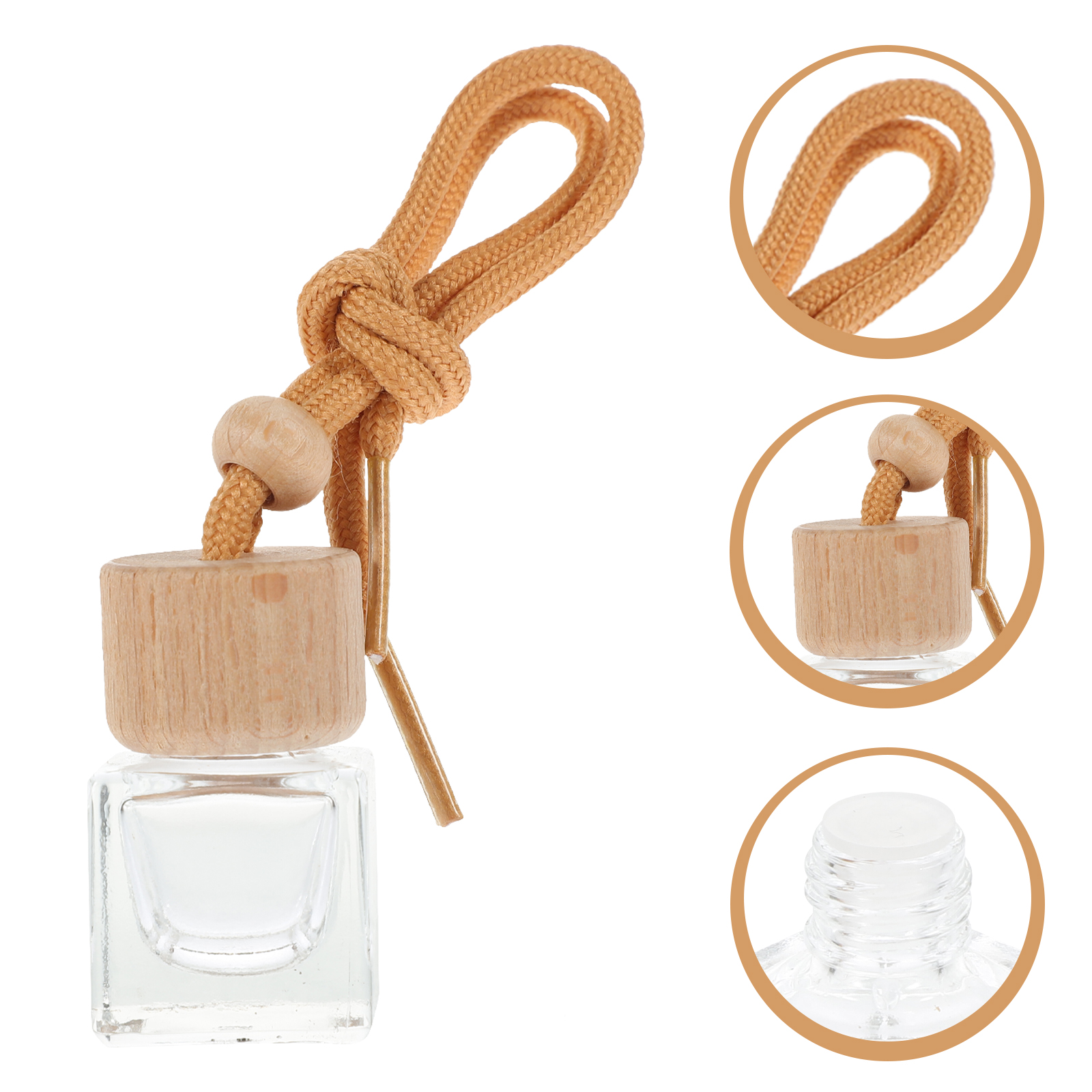 10 Pcs Perfume Bottles Empty Refillable Oil Car Perfume Diffuser Diffuser Transparent Air Freshener Hanging Pendant