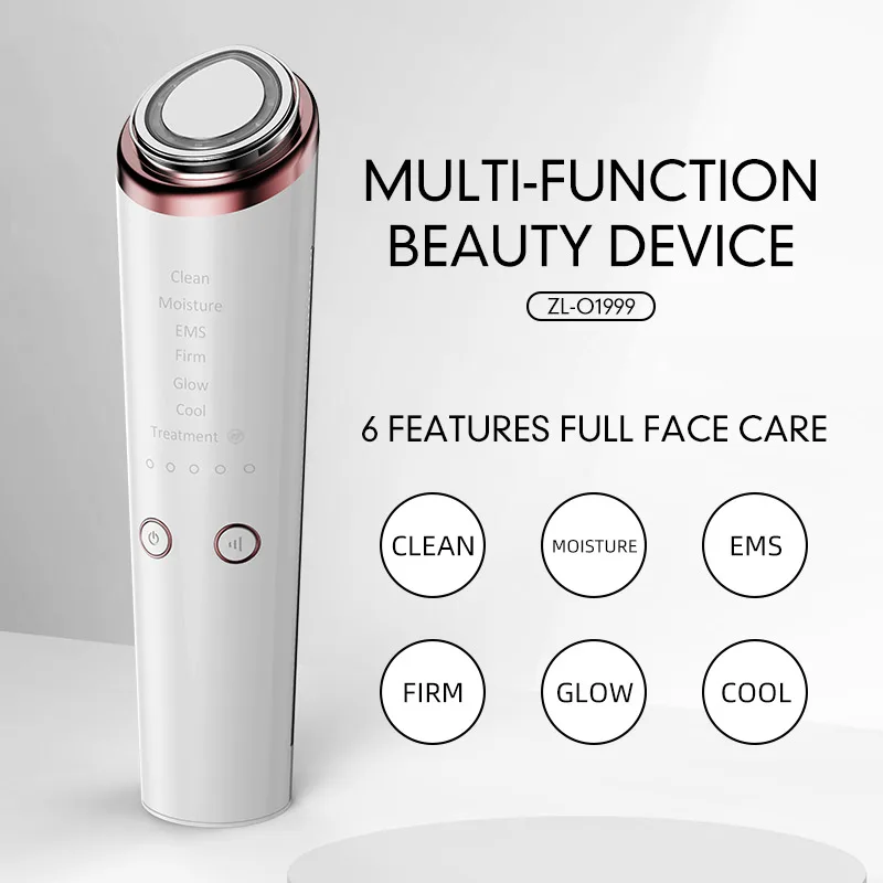 Multifunctional Microcurrent Facial Beauty Device Red Light Therapy Face Neck Massager for Skin Rejuvenation Lifting Tightening