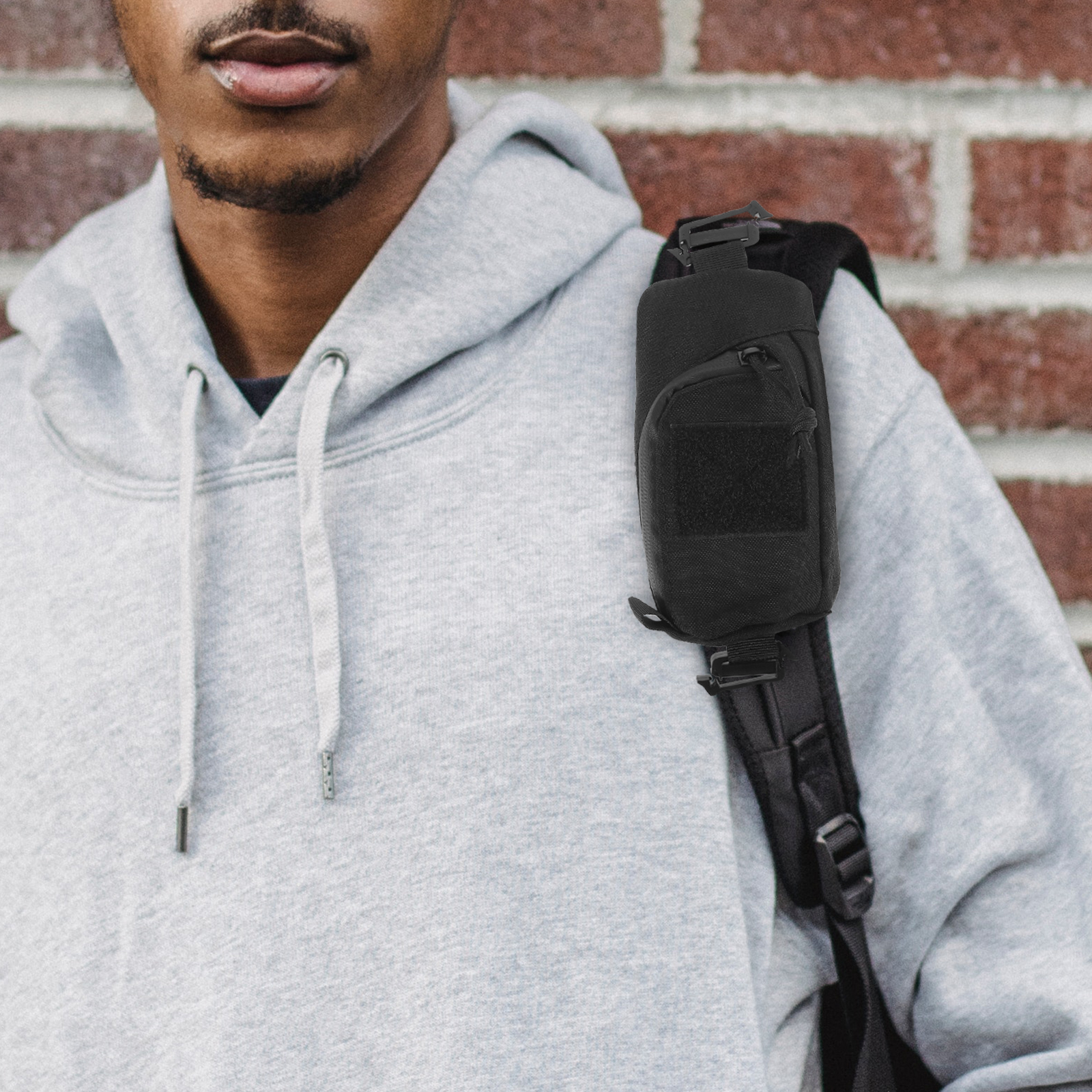 Adjustable Chest Attachment Pouch for Backpack Strap Multi Purpose Small Organizer with Buckle Design Portable for Travel