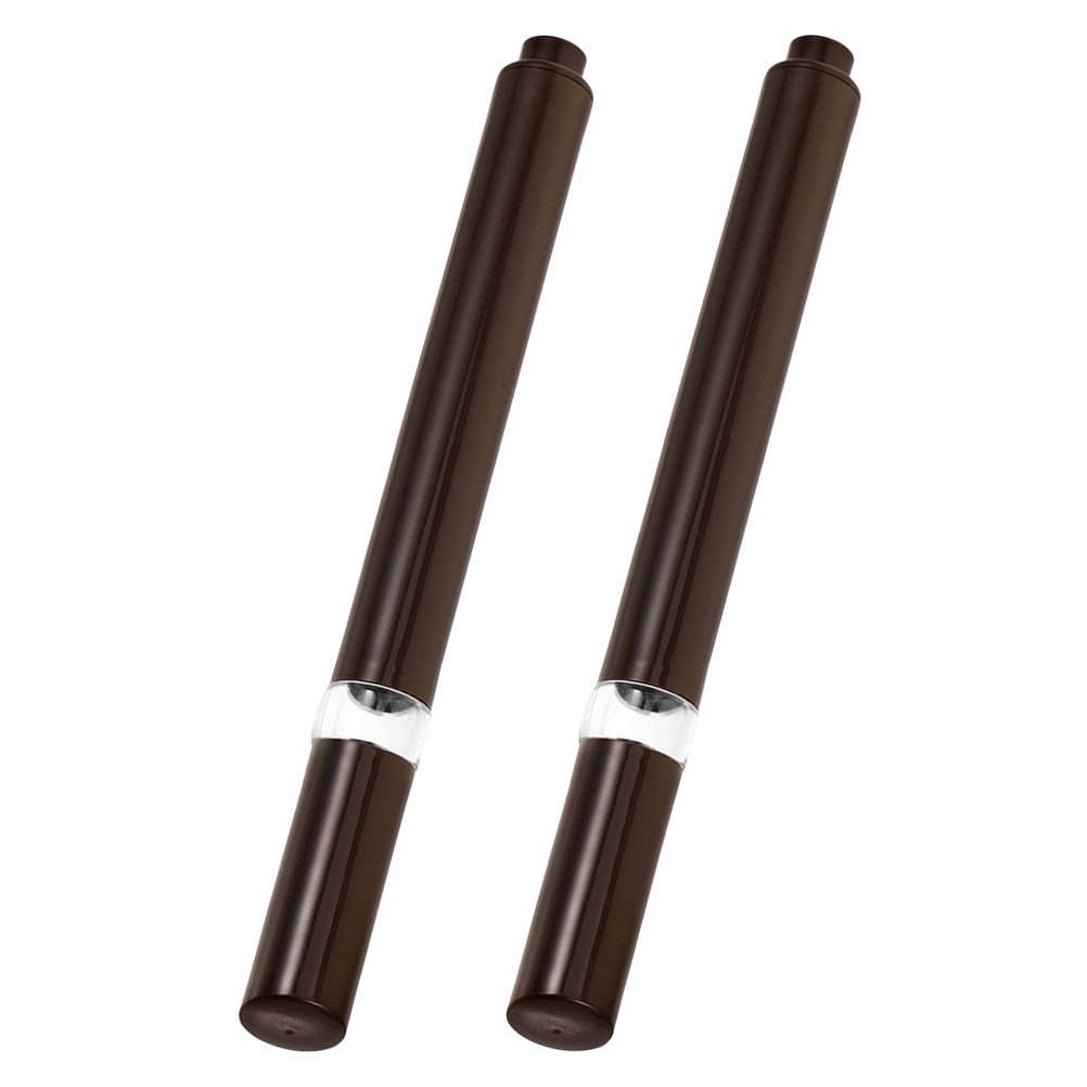 2ml Coffee Window Lip Gloss Pen Portable Nail Oil Bottle Teeth Whitening Push Down Dispenser Reusable Gel Container Applicator