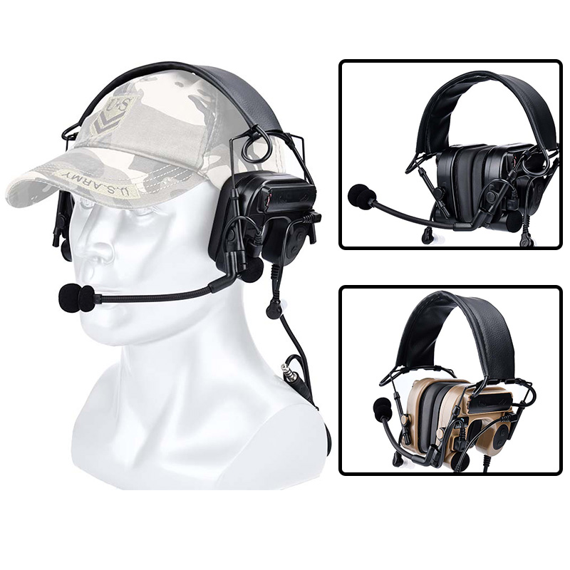 COMTAC IV Tactical Headset C4U Pickup Noise Anti-Noise Headphone Outdoor Battle Communicate Earphone Vacuum Catheter Earplug
