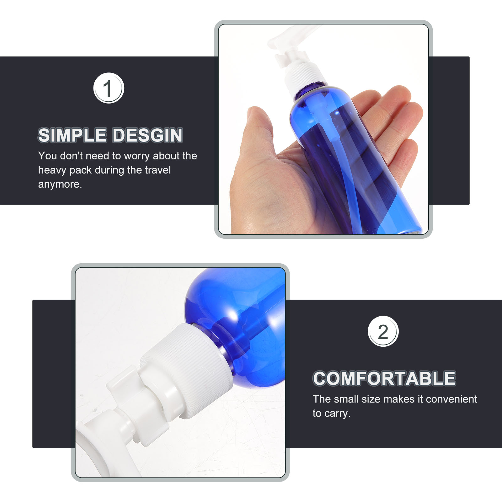 Pump Lotion Dispenser Empty Travel Bottles Soap Shampoo Container Emulsion Liquid Bottle Dispenser Lotion Bottle Travel Size Eco