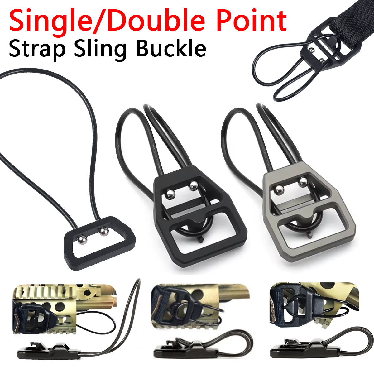 Tactical BFL Belt Fed Slings Loop Wire LOOP Sling Weapon Connection Adapter Quick Release Buckle Rifle Accessories 1.25 1.0 inch