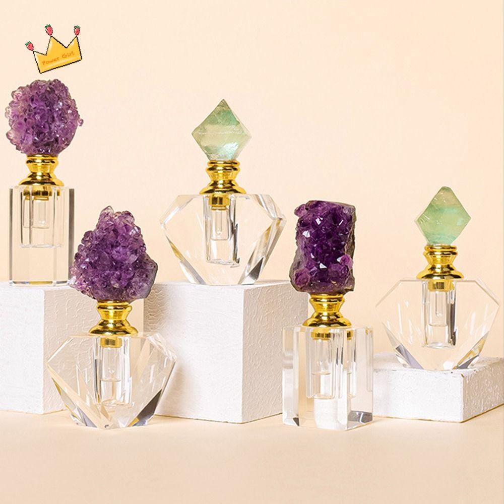 Exquisite Creative Crystal Bottle Refillable Empty Essential Oil Vials Leakproof Crystal Oil Dropper Bottle Dispenser Tools