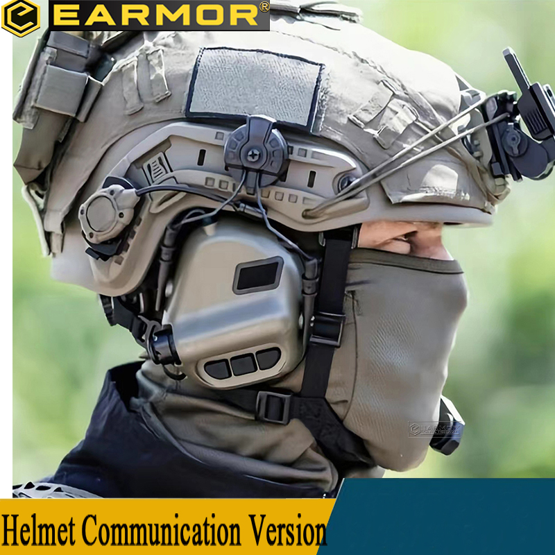 EARMOR M32H MOD4 Helmet Headset, Hunting Tactical Headset, ARC Rail Adapter, Active Shooter Helmet Headset