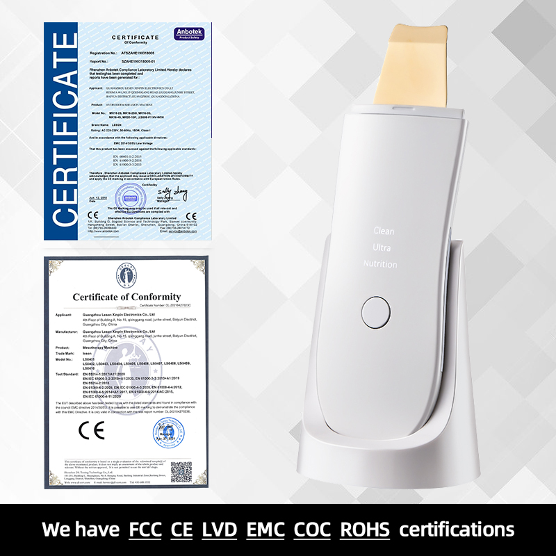 Ultrasonic Skin Scrubber Face Spatula Facial Skin Exfoliator Scraper and Blackhead Remover Pore Cleaner Facial Deep Cleansing