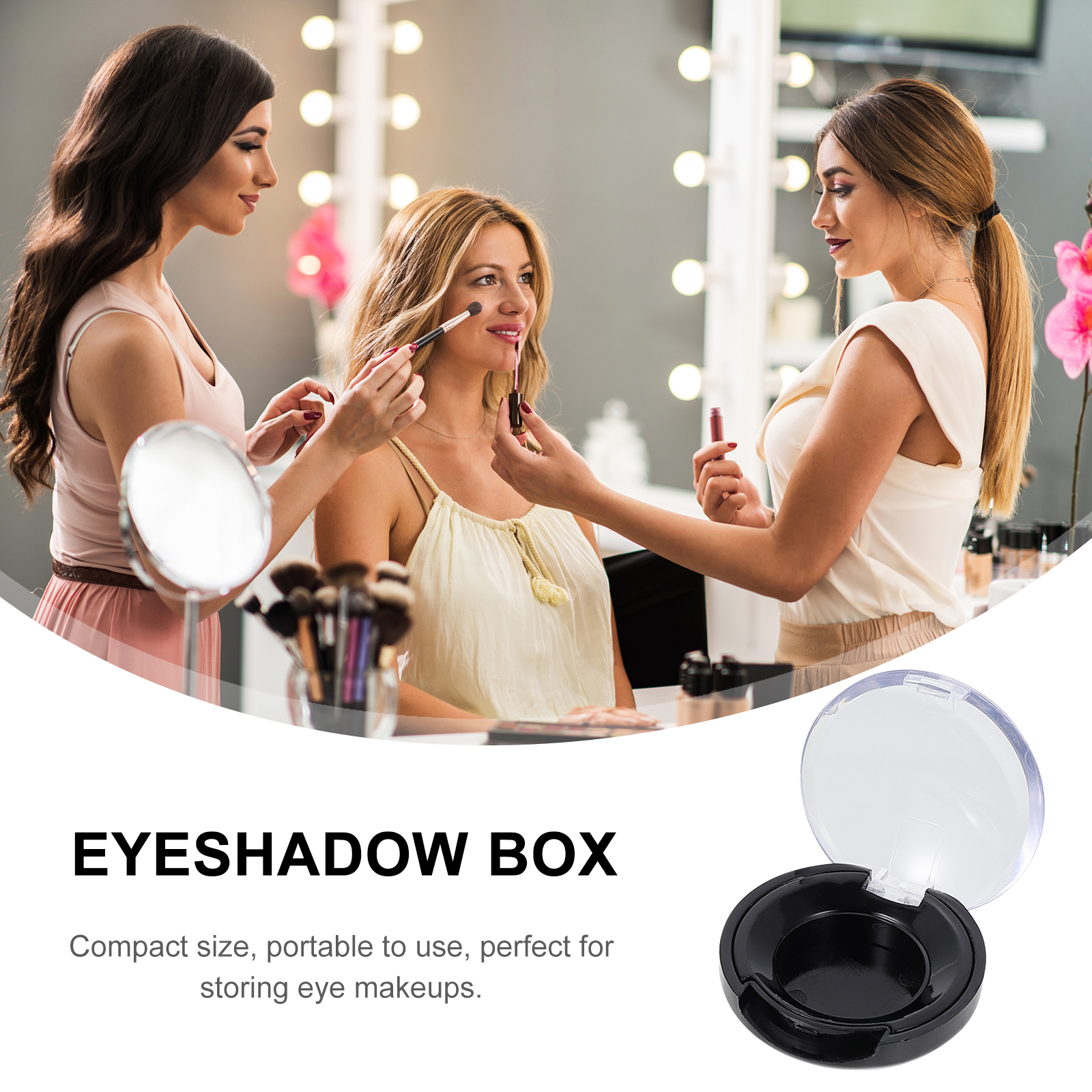 8pcs Eyeshadow Sub Box Dustproof Lid Portable Makeup Organizer Empty Containers Plastic Storage Case Cosmetics Tool