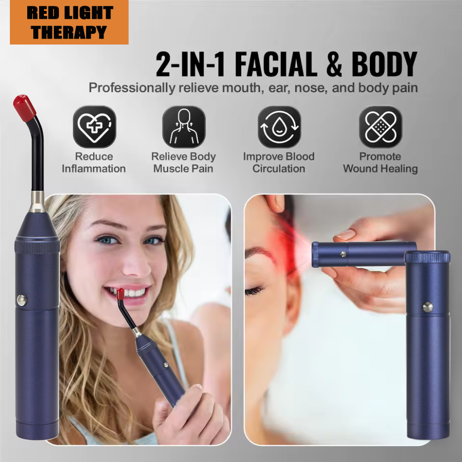 3 in 1 Body Pain Relief Device Cold Sore Laser Therapy Device for Canker Sore Lip Herpes Oral Ulcers Nasal Soreness