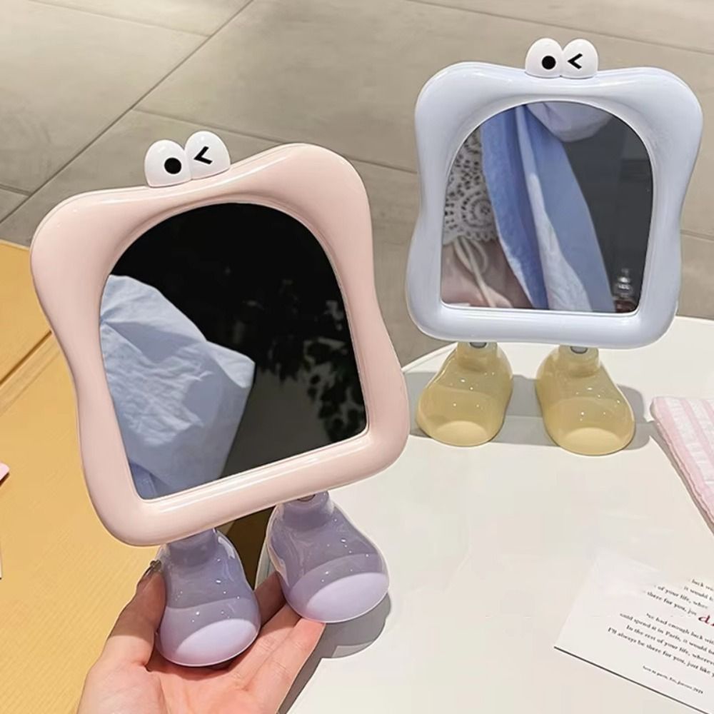 Free Standing Big Eyes Makeup Mirror Ornament Big Feet Decorative Mirrors Detachable Sturdy Funny Cosmetic Mirrors
