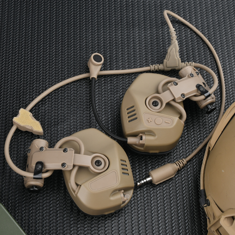 WADSN Tactical Helmet Version Headset Electronic Shooting Anti-noise Calling Hearing Protection Airsoft Hunting Headset Gear