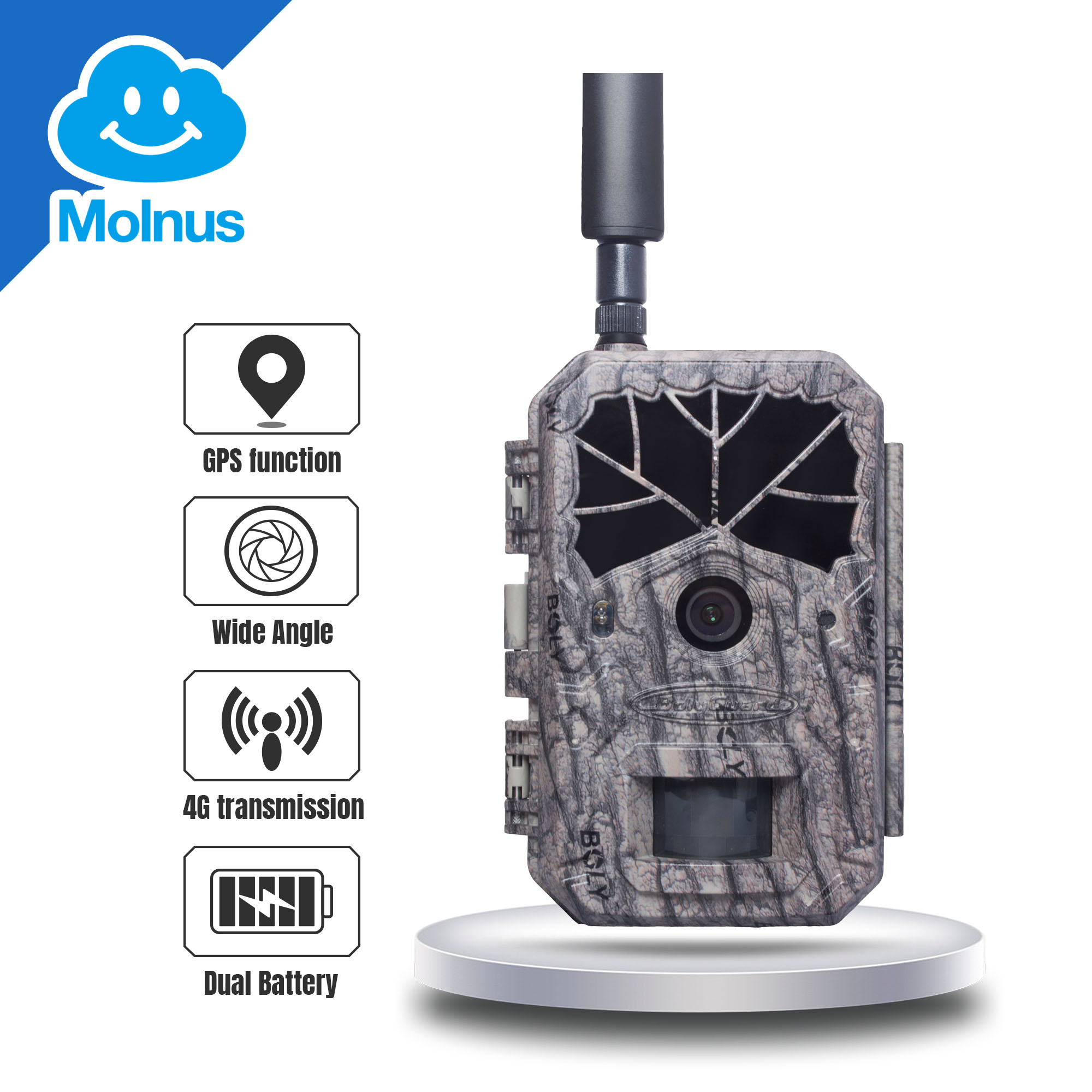 BolyGuard Wireless Trail Camera 4G/LET 48MP 1080P Hunting Camera BG636 High-end Wildlife Camera+GPS Support Molnus Cloud IP68