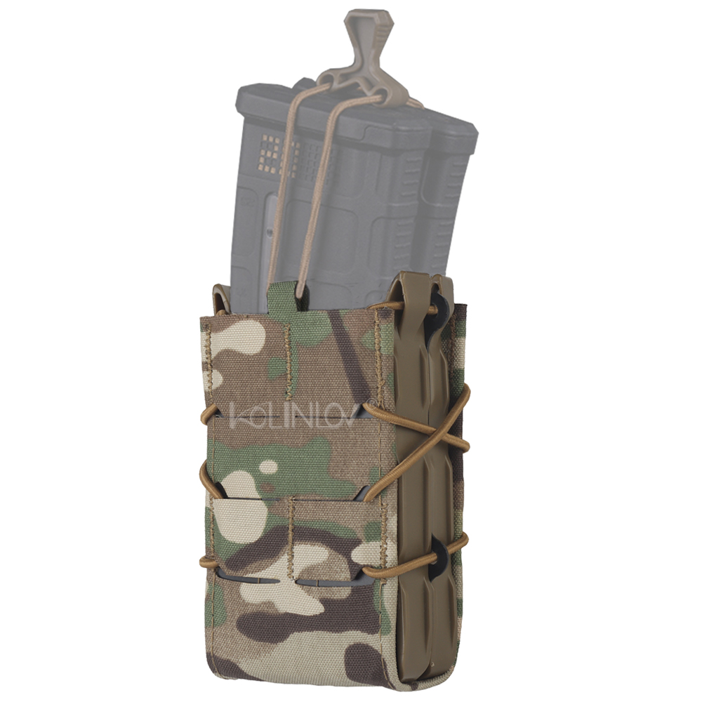 Hunting 5.56 7.62 Magazine Pouch Universal M4 AK AR15 Combination Double Mag Pouch for Airsoft Tactical Vest  Molle Waist Belt