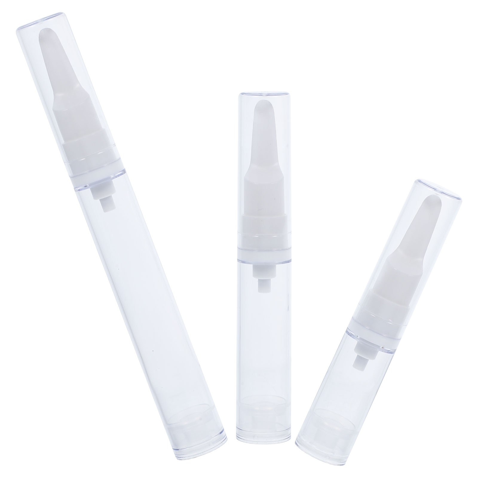 3pcs Bottles 5ml 10ml 15ml Airless Pump Jars Travel Containers For Toiletries Leak Proof Travel Containers Leak Proof Toiletry