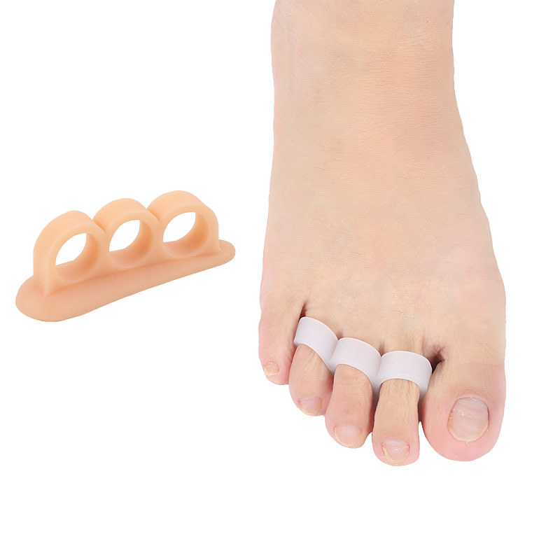 Toe Separator Crest Hammer Toe Claw Mallet Toe Corrector Stretchers Straighteners Alignment Bunion 3 Holes Gel Pain Relief T0034