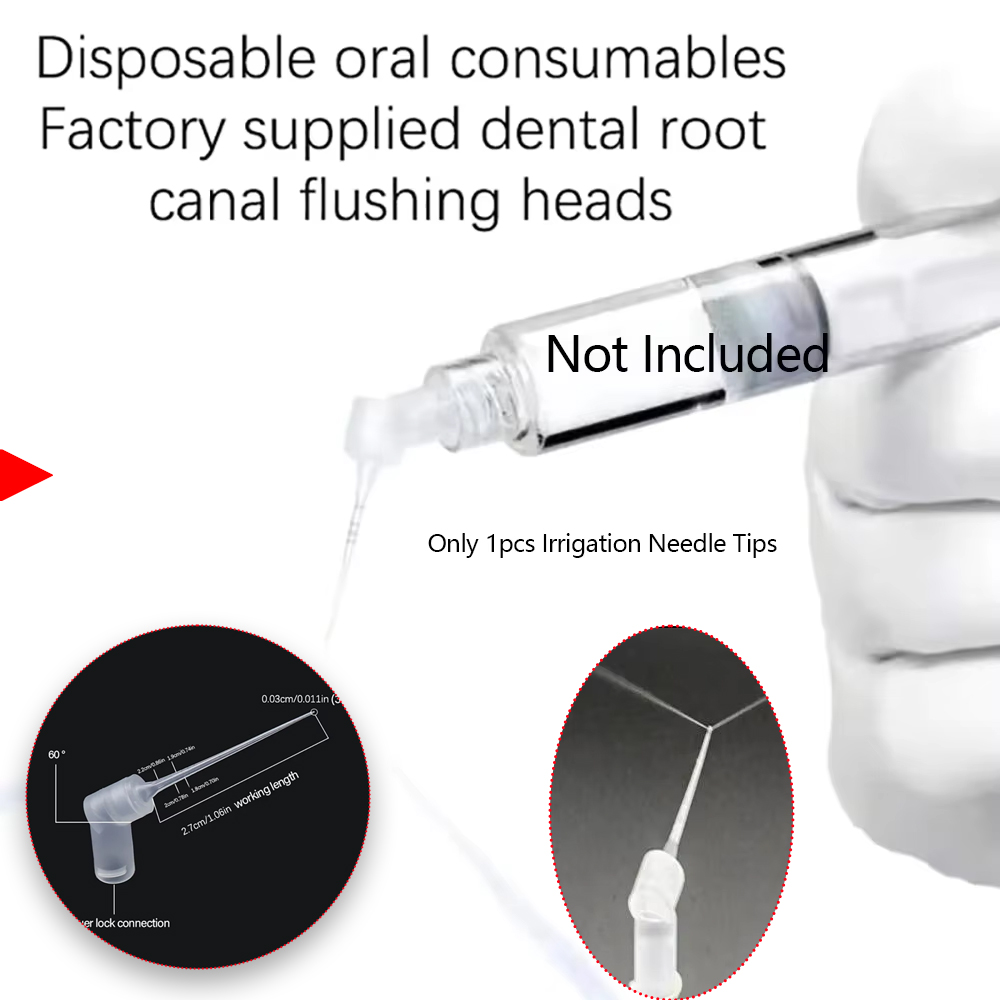 Dental Irrigation Endo Needle Tip Double Side Hole 30G Endo Syringe Root Canal Washing Needle Tip for Cleaning