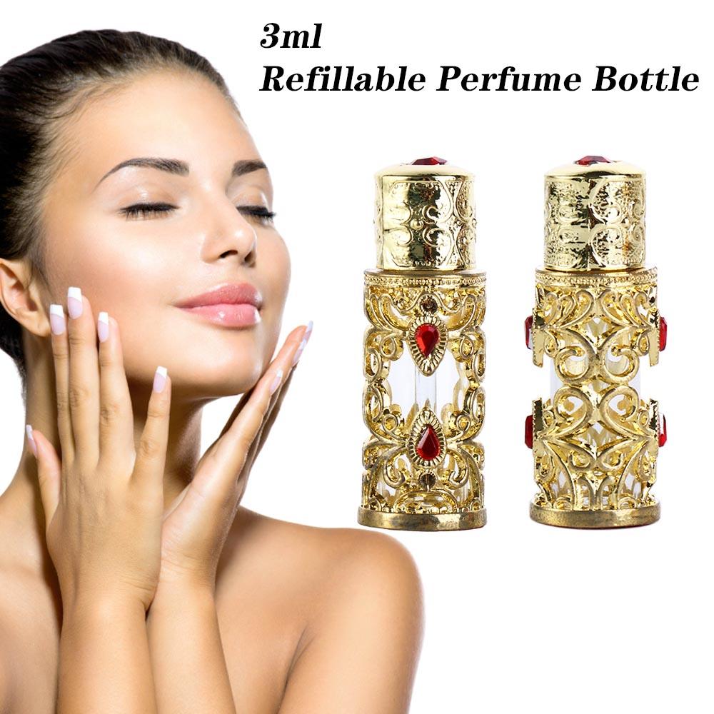 Metal Decoration Gifts Arabian Style Dubai Style Cosmetic Container Essential Oil Bottles Refillable Bottles  Bottles