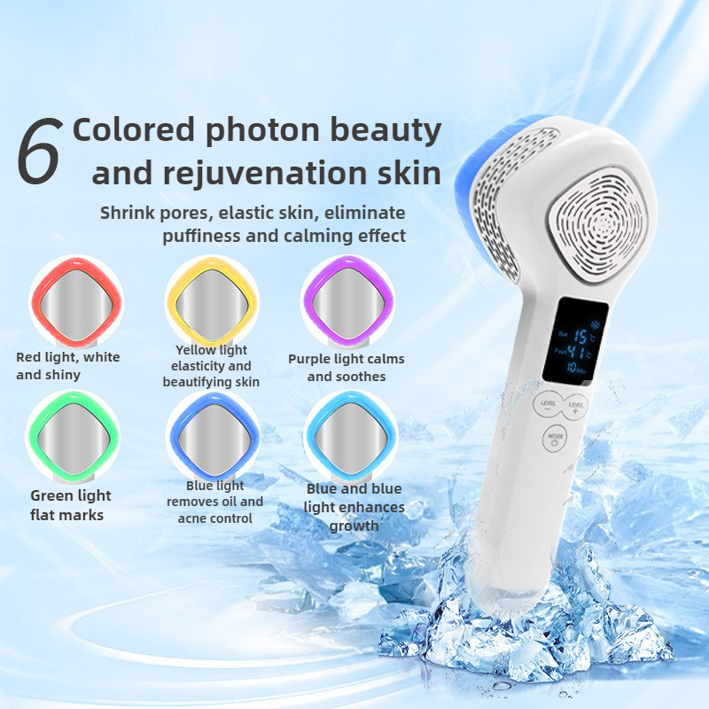 Sonic Vibration Beauty Face Massage Heated & Cold Electric Facial Lift Anti Aging Skin Firming Massager