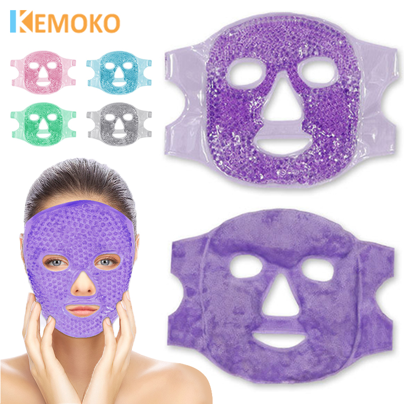 Cooling Face Mask Gel Eye Mask Reusable Cold Eye Mask Gel Beads Compress For Puffy Eyes Ice Pack Reduce Face Puff Dark Circles