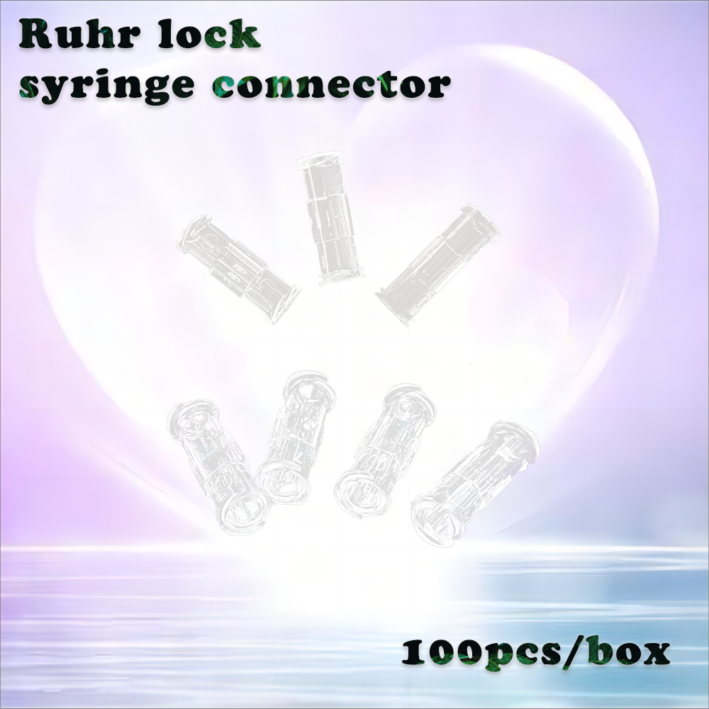 Medical Plastic Luer Lock Syringe Connector Sterile Transparent Adapter Double Joints Coupler