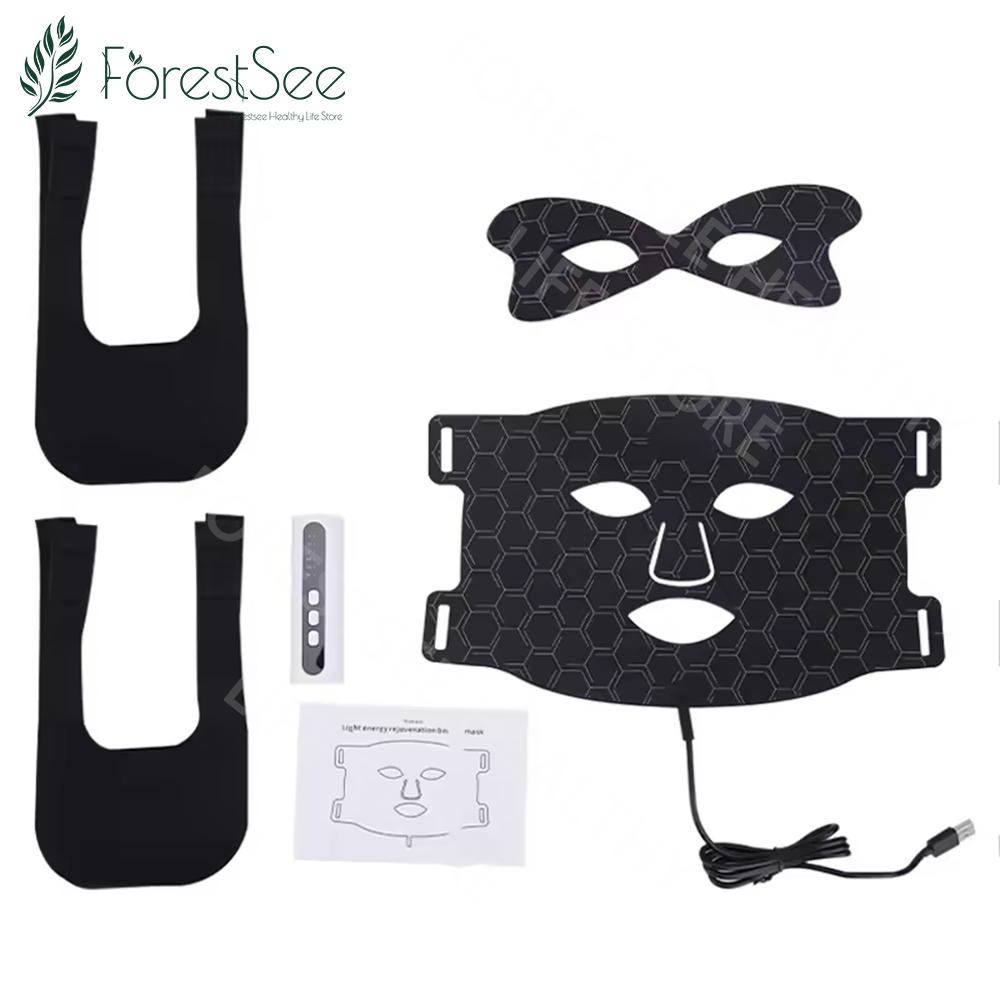 Led Face Mask Skincare Facial Beauty Mask For Face Care Silicone Led Facial Mask Home Use Photon Rejuvenation Machine