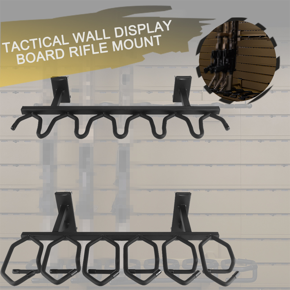 Tactical Rifle Mount Airsoft wall display panel holder Indoor Hardwood Wall-Mounted Gun Rack for Long Guns and Long Pistols