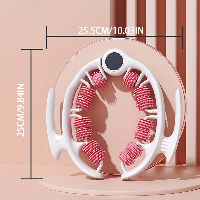 14-Wheel Yoga Fitness Roller - Deep Tissue Massage Tool for Home Workouts & Yoga, Ergonomic Design, Manual Operation, Durable PP