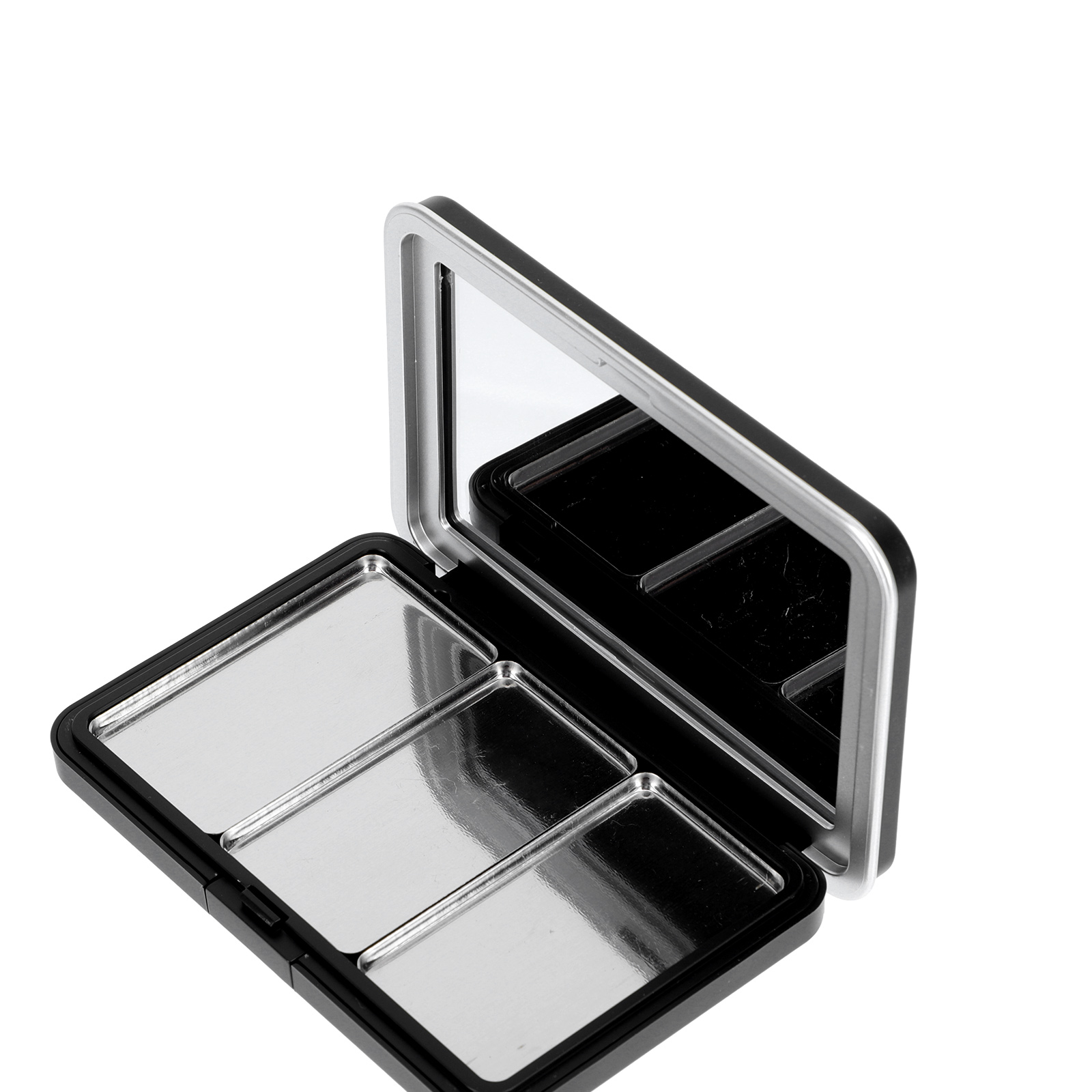 1pc Portable Eyeshadow Box Refillable Lipstick Container Blush Holder Eyebrow Powder Palette Multi Grid Empty Makeup Case Diy