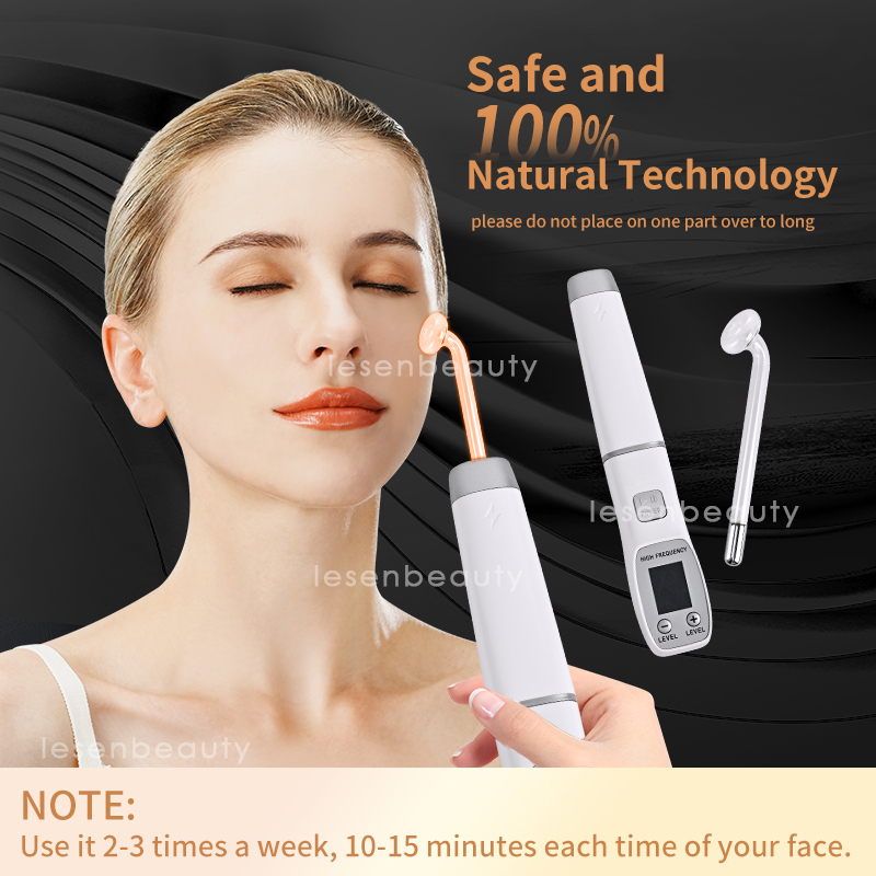 Replacement Violet Red High Frequency Electrodes Glass Tube for Facial Body Wand Acne Spot Wrinkle Removal SkinCare Beauty Lesen