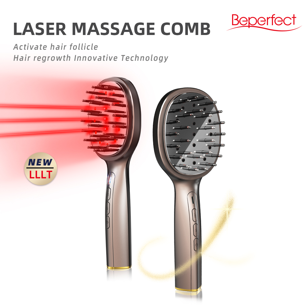 LESEN EMS Massager Hair Care Brush Massage comb Vibratory massager Radio Frequency Hair Care Hair Brush Anti-hair loss massage