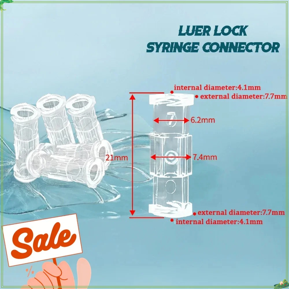 Ruhr thread syringe connector Pp material transparent syringe bidirectional connector easy to use and durable