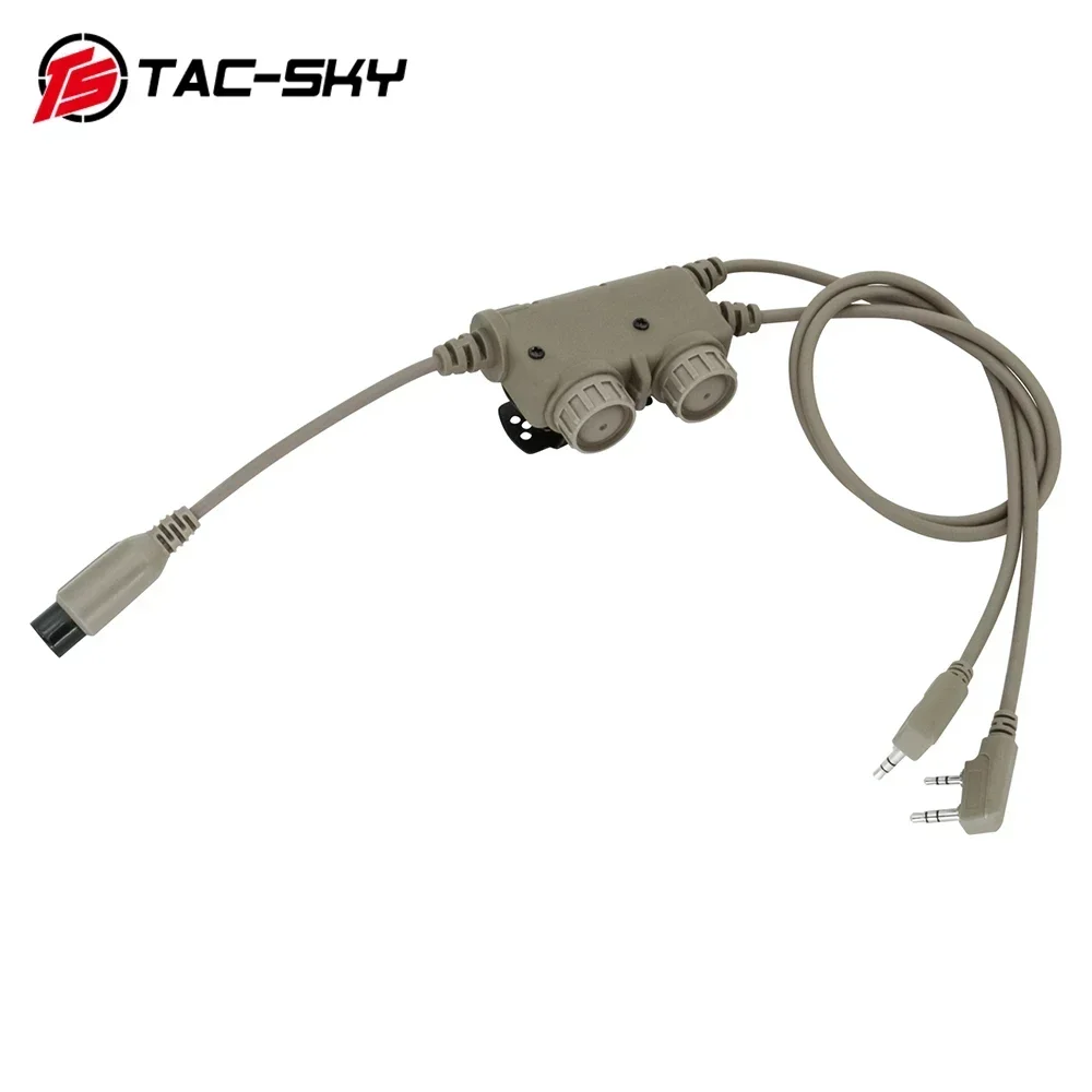 Tactical RACDual Communication PTT Adapter Compatible with Tactical COMTA FOR SORDIN Headset & KENWOOD Plug walkie-talkie