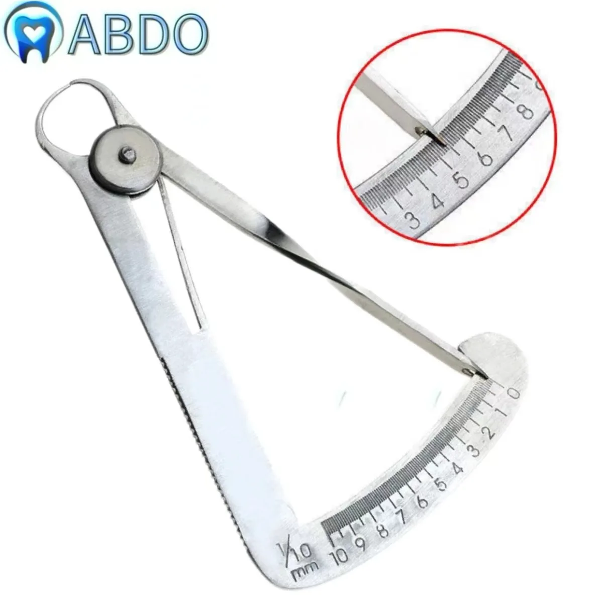 Dentist Tools Dental Gauge Caliper for Metal Wax Dentist Metal Wax Thickness Measurement Ruler Tool Stainless Steel Tool