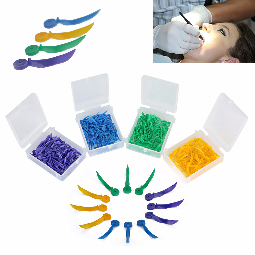 100pcs/box Dental Disposable Wedge with Hole All 4 Sizes Dentist Materials Dentistry Lab Instrument Teeth Wedge Dental Tools