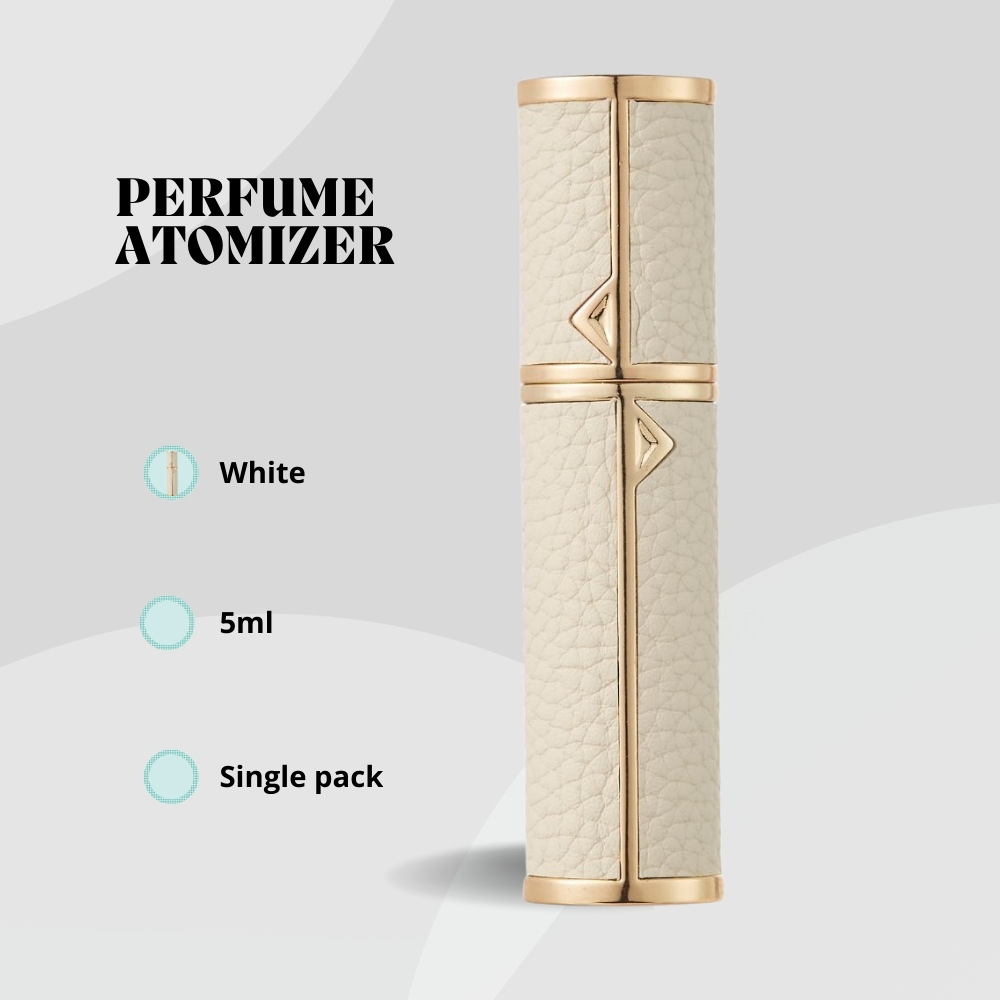 Perfume Atomizer 5ml Portable Refillable Lychee Pattern Perfume Spray Bottle Triangle Gold Rim Women Mini Refill Bottle Travel t