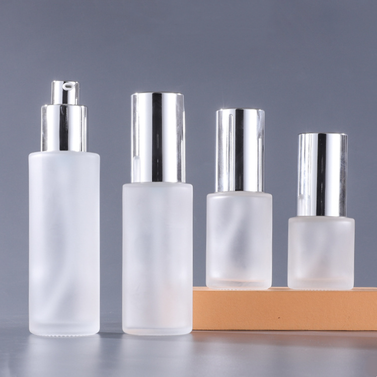 Cosmetic Skincare Set Packaging Matte Glass Bottle Pump Body Lotion Bottle hair spraybottle Plastic Toner Bottle With Screw Caps