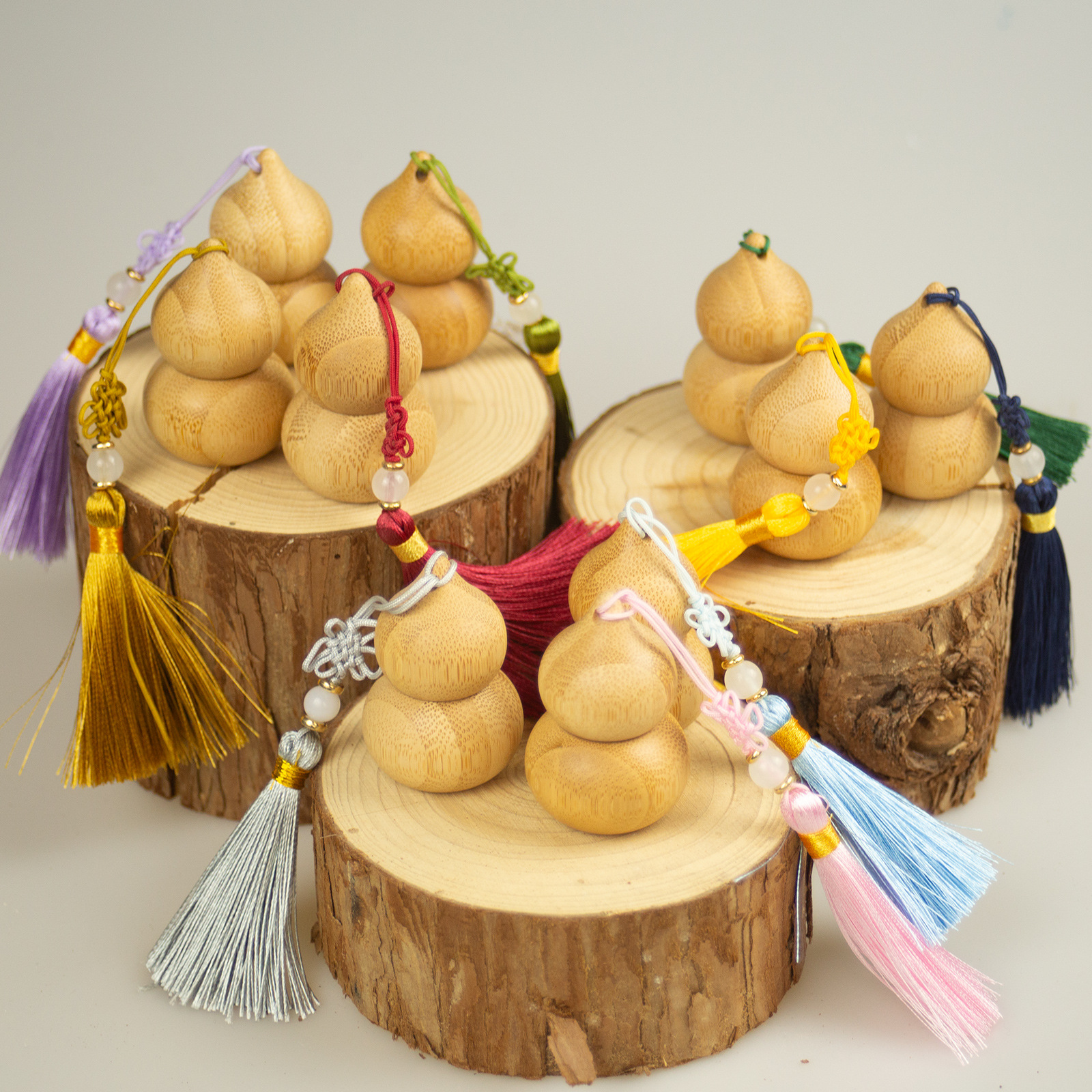 1ML Bamboo Roll On Bottle Empty Tube Gourd Shape Refillable Perfume Bottle Glass Roller Ball Steel Roller Ball Perfume Container